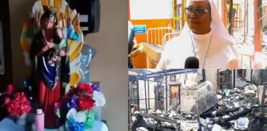 Nigeria Catholic hospital fire leaves Marian statue untouched, draws non-Catholics to prayer