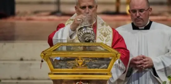 Pope Leo XIV urges Italians to rediscover their faith during prayer before remains of St. Augustine
