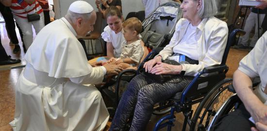 ‘You are home’: Pope Leo XIV meets with sick, disabled residents at Rimini